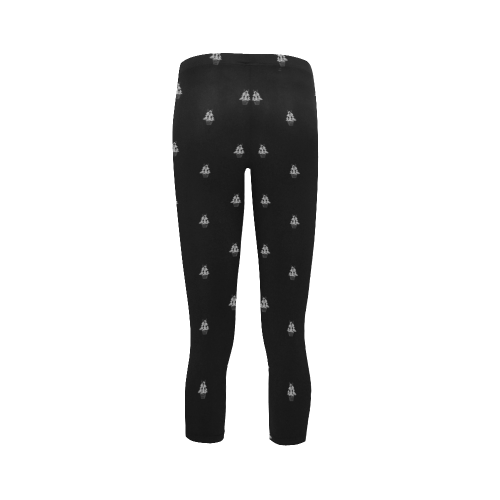 Silver Christmas Trees with Candles Capri Legging (Model L02)