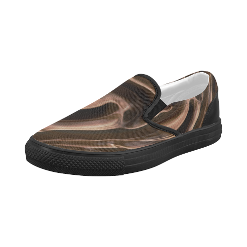 Molten Chocolate by Martina Webster Women's Slip-on Canvas Shoes (Model 019)