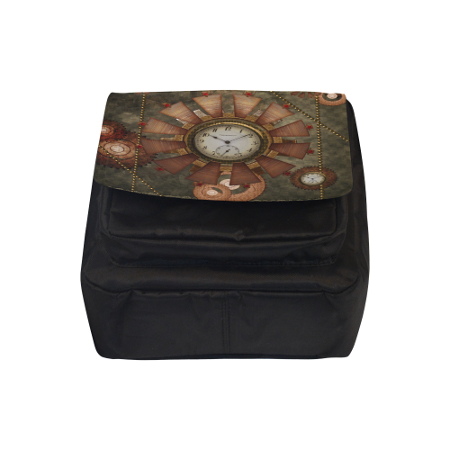 Steampunk, wonderful clocks in noble design Crossbody Nylon Bags (Model 1633)