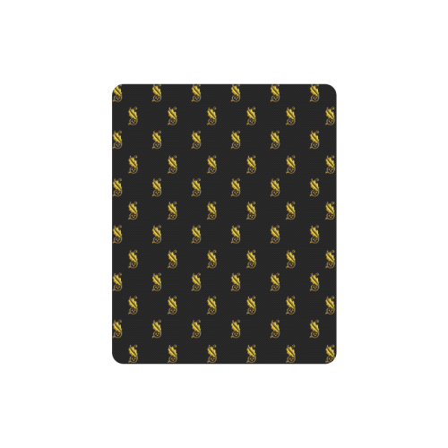 Holiday: Gold Holly Leaves & Berries Rectangle Mousepad