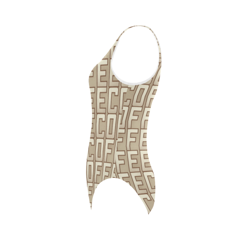 Coffee Overload Vest One Piece Swimsuit (Model S04)