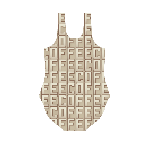 Coffee Overload Vest One Piece Swimsuit (Model S04)