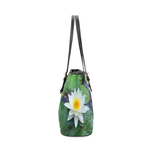 Waterlily Leather Tote Bag/Large (Model 1640)