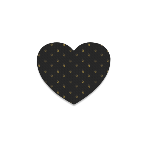 HOLIDAYS +: Golden Hanukkah Dreidel Heart Coaster
