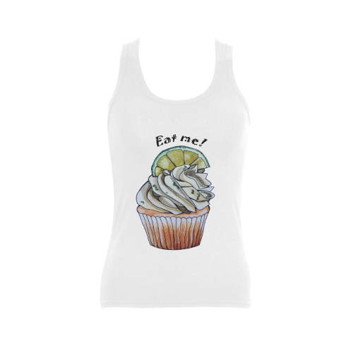 eat me! Women's Shoulder-Free Tank Top (Model T35)