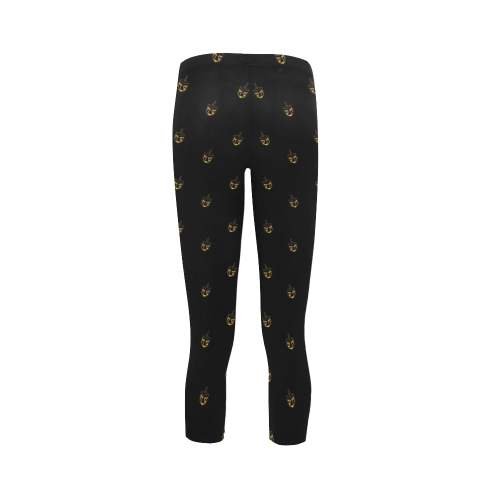 HOLIDAYS +: Golden Hanukkah Dreidel Capri Legging (Model L02)