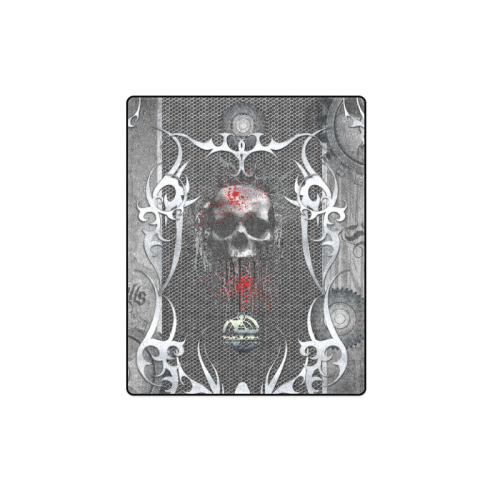 Awesome skull on metal design Blanket 40"x50"