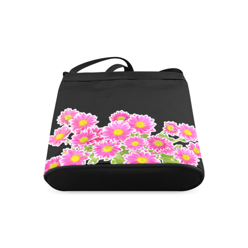 Asters Bouquet Pink White Flowers Crossbody Bags (Model 1613)