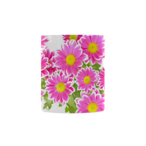 Asters Bouquet Pink White Flowers White Mug(11OZ)