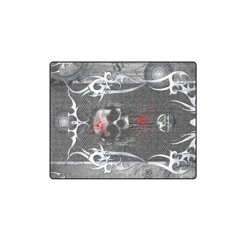 Awesome skull on metal design Blanket 40"x50"
