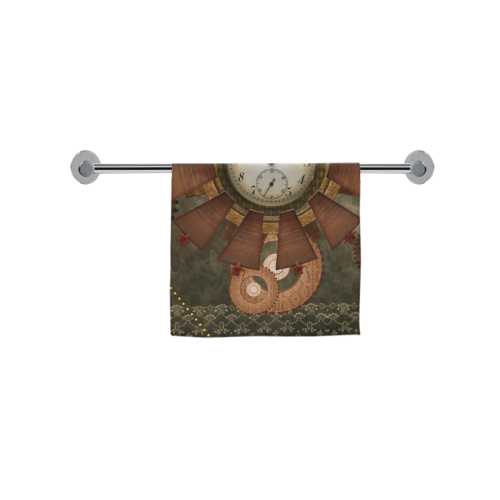 Steampunk, wonderful clocks in noble design Custom Towel 16"x28"