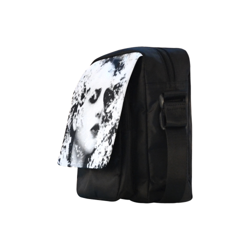 Dreaming Girl - Grunge Style Black White Crossbody Nylon Bags (Model 1633)