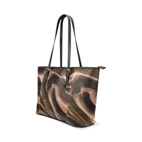 Molten Chocolate by Martina Webster Leather Tote Bag/Small (Model 1640)