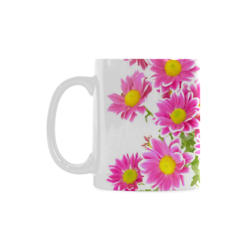 Asters Bouquet Pink White Flowers White Mug(11OZ)