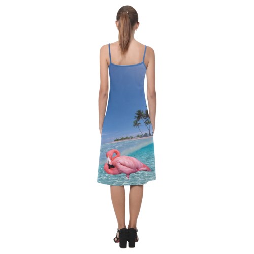 Flamingo and Palms Alcestis Slip Dress (Model D05)