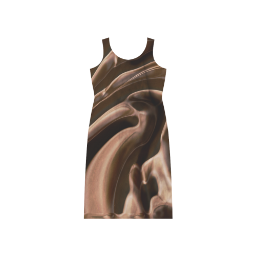 Molten Chocolate by Martina Webster Phaedra Sleeveless Open Fork Long Dress (Model D08)