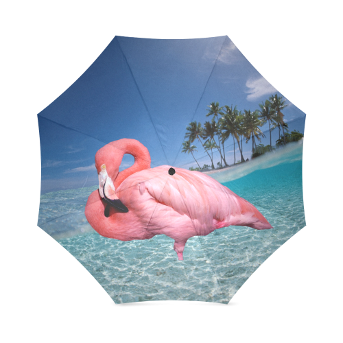 Flamingo and Palms Foldable Umbrella (Model U01)
