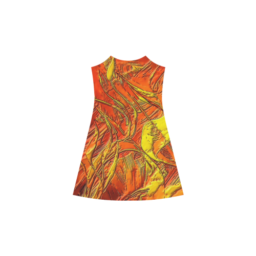 Orange Dschungle (Self paint) by Nico Bielow Alcestis Slip Dress (Model D05)