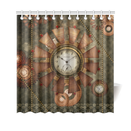 Steampunk, wonderful clocks in noble design Shower Curtain 69"x70"