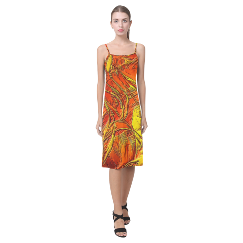 Orange Dschungle (Self paint) by Nico Bielow Alcestis Slip Dress (Model D05)