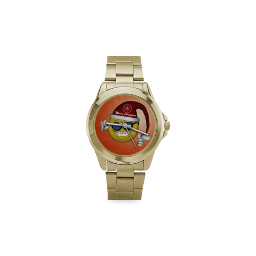 Funny christmas smiley Custom Gilt Watch(Model 101)