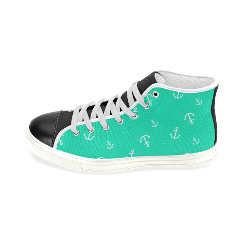 Maritime anchor   - maritime and nautical Women's Classic High Top Canvas Shoes (Model 017)