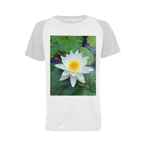 Waterlily Men's Raglan T-shirt Big Size (USA Size) (Model T11)