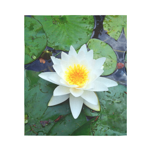 Waterlily Cotton Linen Wall Tapestry 51"x 60"