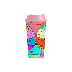 Butterfly Popart by Nico Bielow Double Wall Plastic Mug