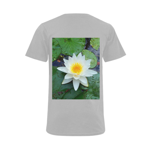 Waterlily Men's V-Neck T-shirt  Big Size(USA Size) (Model T10)