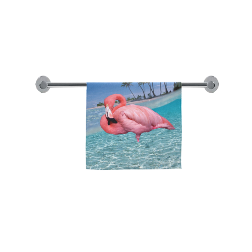Flamingo and Palms Custom Towel 16"x28"