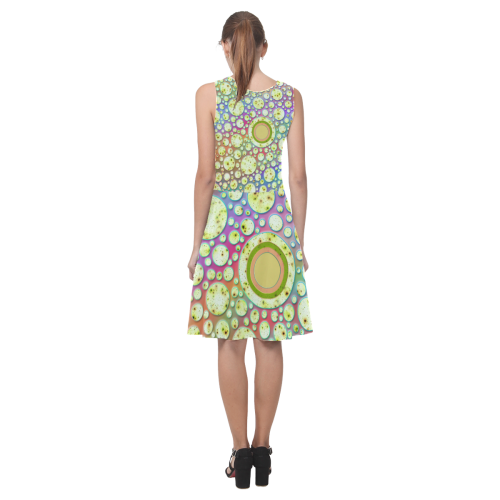 Universe DOTS GRID colored pattern - invered Atalanta Casual Sundress(Model D04)