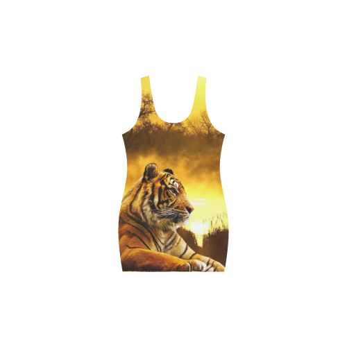 Tiger and Sunset Medea Vest Dress (Model D06)
