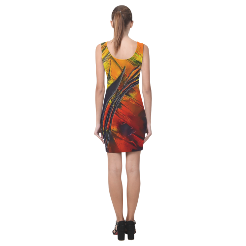 Fire Flames (Self paint) by Nico Bielow Medea Vest Dress (Model D06)