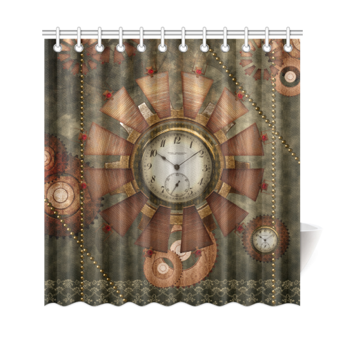 Steampunk, wonderful clocks in noble design Shower Curtain 69"x72"