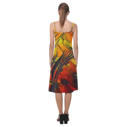 Fire Flames (Self paint) by Nico Bielow Alcestis Slip Dress (Model D05)
