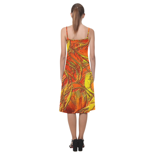 Orange Dschungle (Self paint) by Nico Bielow Alcestis Slip Dress (Model D05)