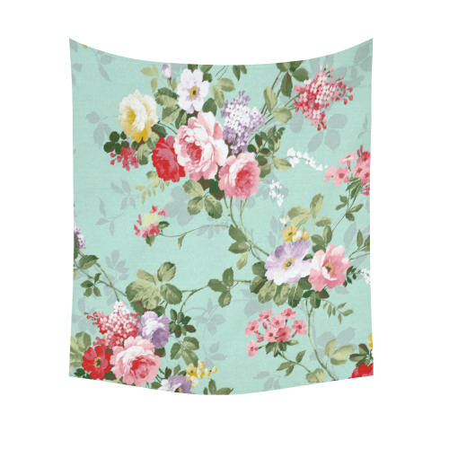 jardin wall_by hard_kitty Cotton Linen Wall Tapestry 51"x 60"