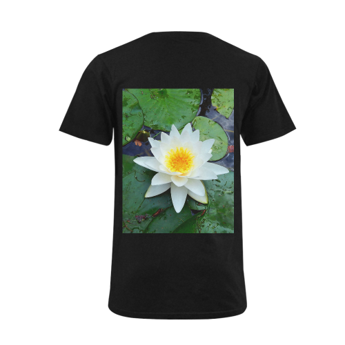 Waterlily Men's V-Neck T-shirt  Big Size(USA Size) (Model T10)