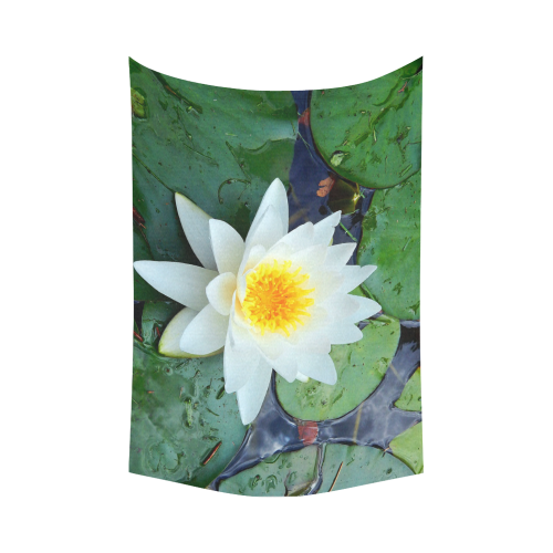 Waterlily Cotton Linen Wall Tapestry 90"x 60"