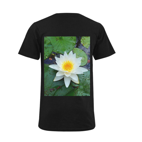 Waterlily Men's V-Neck T-shirt (USA Size) (Model T10)