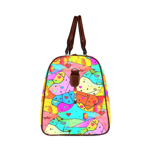 Butterfly Popart by Nico Bielow Waterproof Travel Bag/Large (Model 1639)