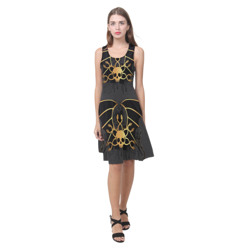 Skull with snakes and wings Atalanta Casual Sundress(Model D04)