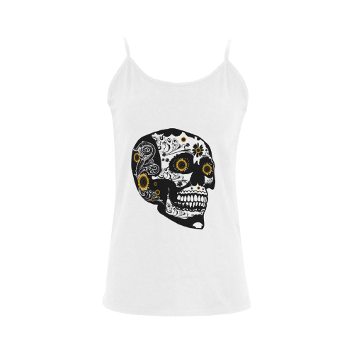 Sugar skull Women's Spaghetti Top (USA Size) (Model T34)