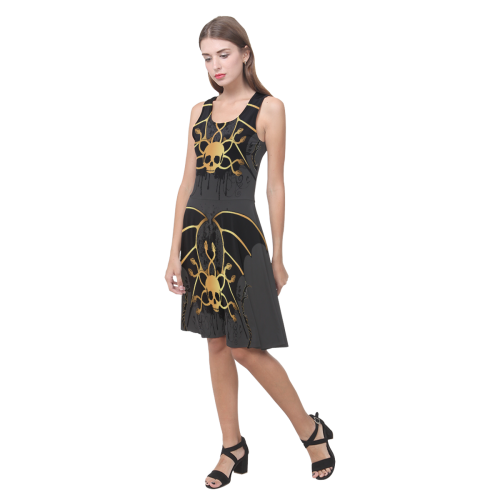 Skull with snakes and wings Atalanta Casual Sundress(Model D04)