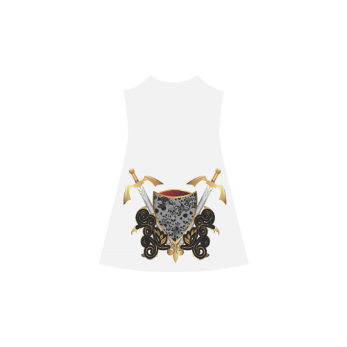 Coat of arms with skulls Alcestis Slip Dress (Model D05)