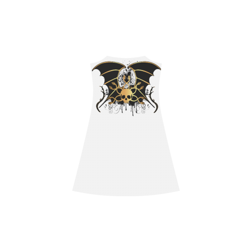 Skull with snakes and wings Alcestis Slip Dress (Model D05)