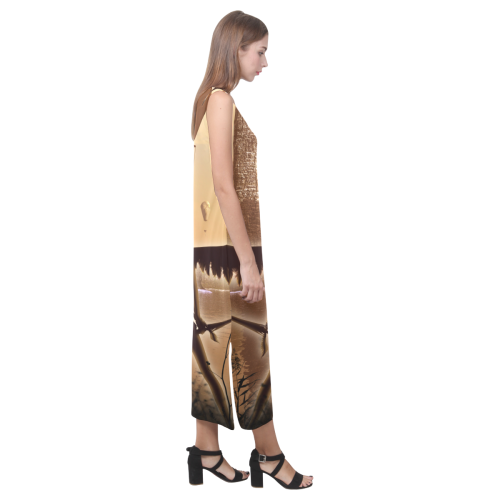 Angel in the sunset Phaedra Sleeveless Open Fork Long Dress (Model D08)