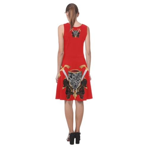 Coat of arms with skulls Atalanta Casual Sundress(Model D04)