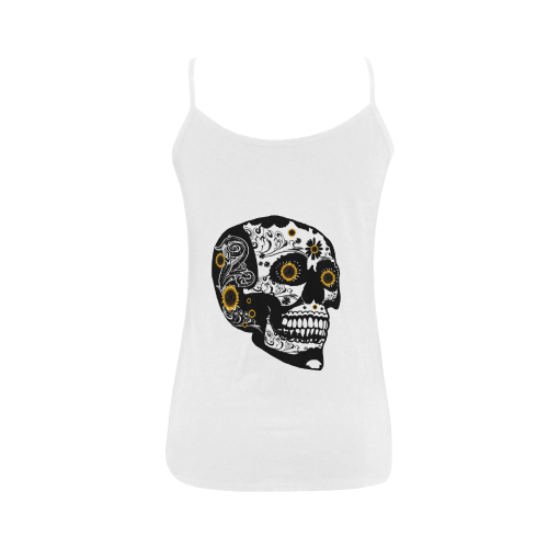 Sugar skull Women's Spaghetti Top (USA Size) (Model T34)